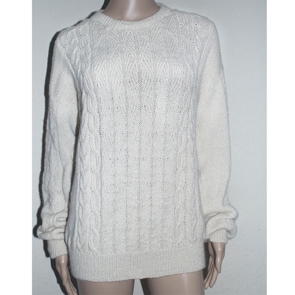 Vintage Nordstrom 100% Alpaca Wool  Ribbed Sweater made in Peru  SZ M - Picture 1 of 5